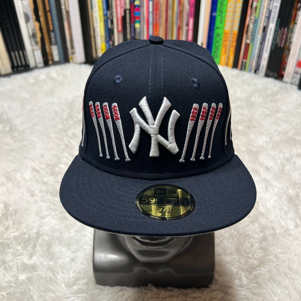 NEW ERA SPIKE LEE JOINT NEW YORK YANKEES HAT BATS SIZE 7 1/4 BASEBALL CAP